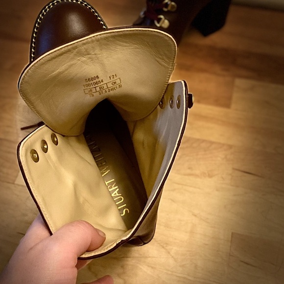 Worn once! Stuart Weitzman Kolbie Chain Block Bootie - size 7 - Picture 2 of 5